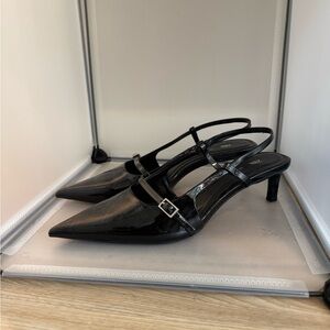 Zara Black Patent Heels